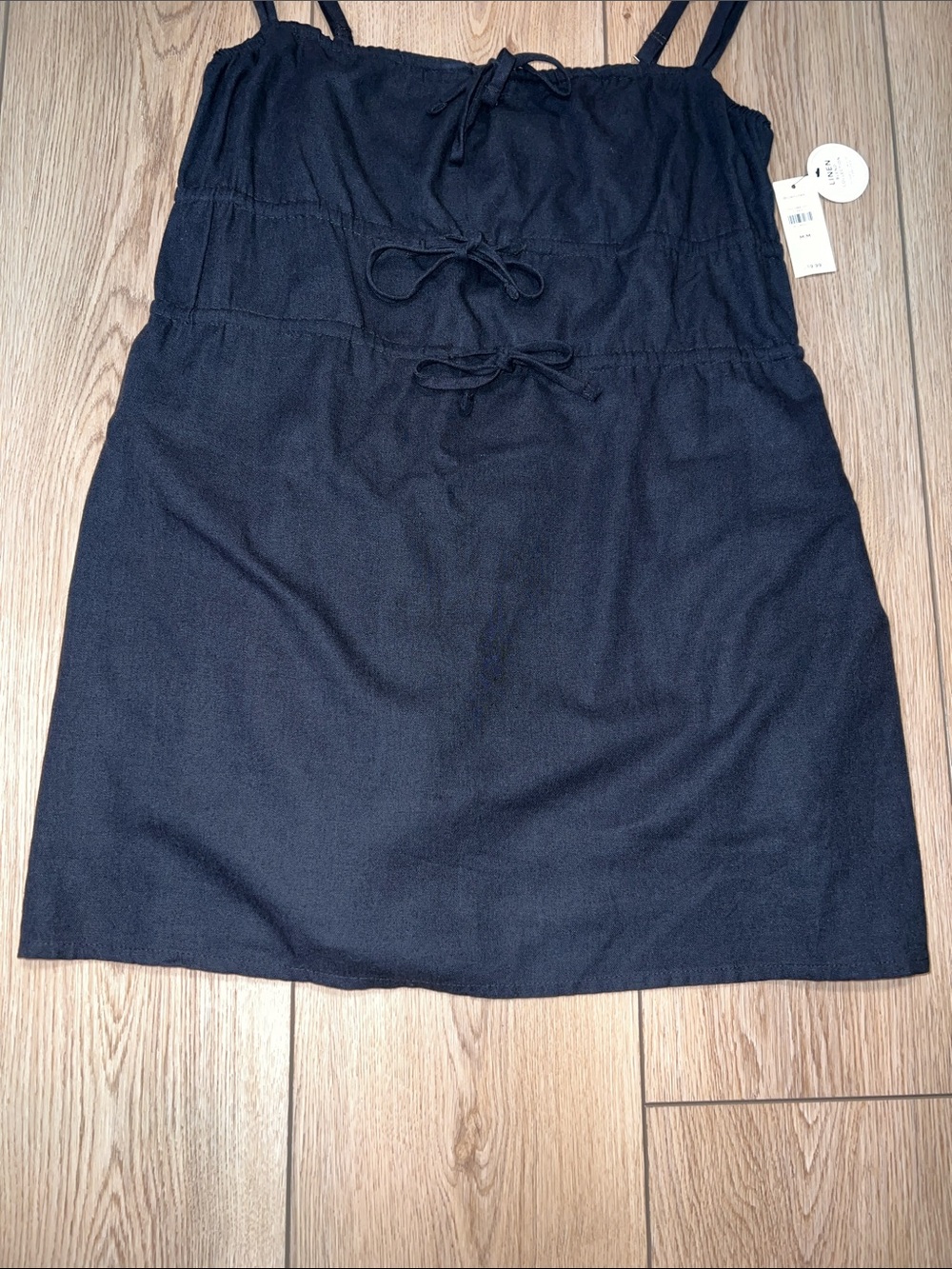 Bluenotes Black Tie-Front Mini Dress - Picture 4 of 16